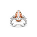5.64ct Pear Shape Fancy Light Pink Ring - Image 2