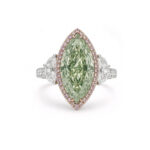 2.35ct Fancy Gray Greenish Yellow Marquis Diamond Ring