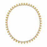34.11ct White and Yellow Necklace