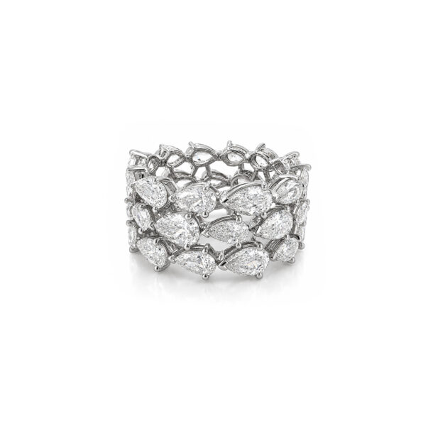 5.81ct Pear Diamond Eternity Ring