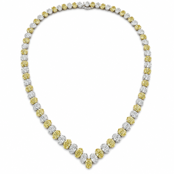 51.66ct Yellow and White Diamonds Necklace