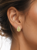 6.01 Each Yellow Pear Shaped Studs - Image 3