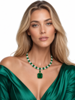 85.51ct Emerald and 25.46ct Diamond Necklace - Image 3
