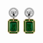 35.23ct Emerald and Diamond Earrings - Image 4