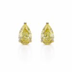 6.01 Each Yellow Pear Shaped Studs