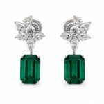 18.39 Emerald and Diamond Earrings