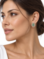 2.02ct and 2.11ct Fancy Light Greenish Yellow Diamond Earrings - Image 2