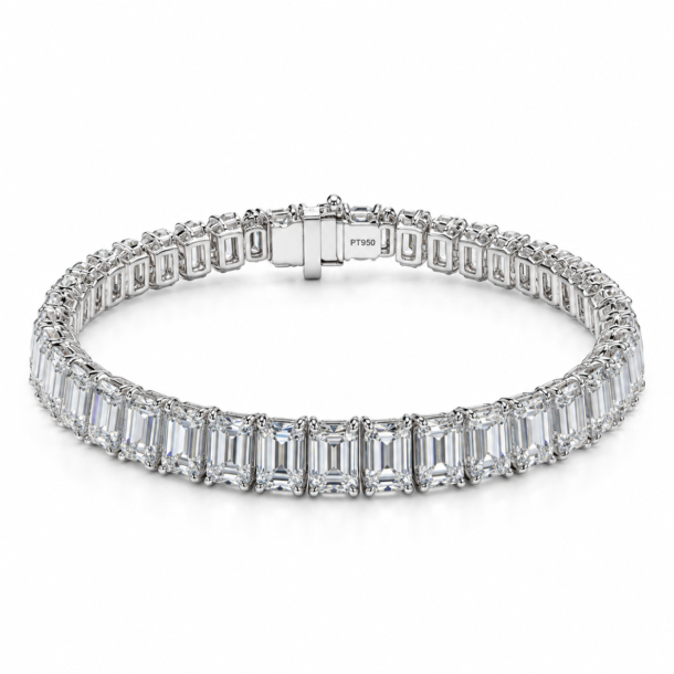 23.15ct Emerald Tennis Diamonds Bracelet