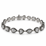 4.85ct Multi shaped Black Bezel Setting Diamonds Bracelet
