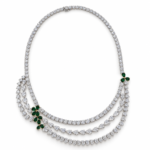 38.37ct Diamonds and 2.94ct Green Emeralds Necklace