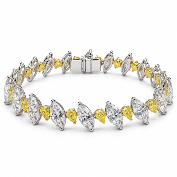 18.33ct Yellow and White Diamonds Bracelet