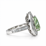 2.17ct Light Green Yellow Diamond Ring - Image 2