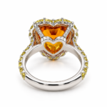9.58ct Fanta Garnet Heart Ring - Image 3
