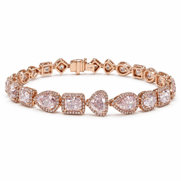 11.84ct Fancy Pink Bracelet