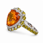 9.58ct Fanta Garnet Heart Ring - Image 2